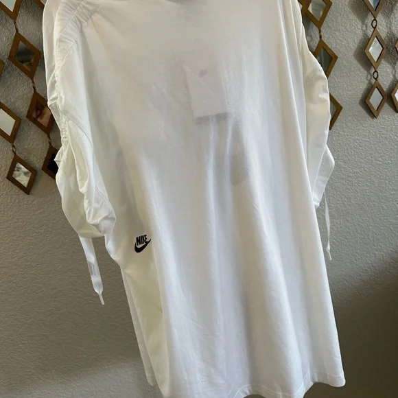 Nike Black Ribbon Shorts and White Ribbon T-Shirt Set